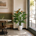 4'7" Flowering Bird Of Paradise Silk Plant w/Pot -Orange/Green - W130010