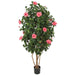 5'6" Hibiscus Flower Silk Tree w/Pot -Hot Pink - W140150