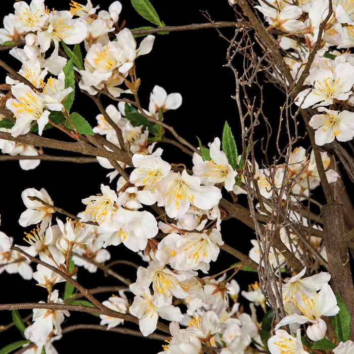 5'6" Cherry Blossom Flower Silk Tree w/Pot -Cream/White - W15001-0