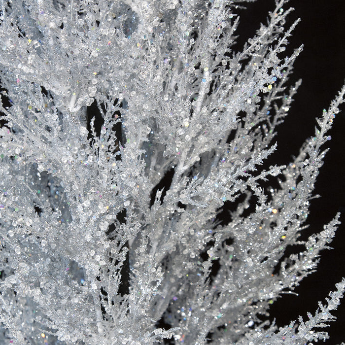 4'Hx24"W Custom-Made Alpine Ice Artificial Tree -White/Black - W162004