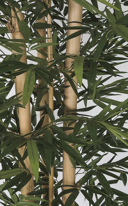 7' Thick & Thin Cane Silk Bamboo Tree w/Pot -1,664 Leaves -Green - W170300