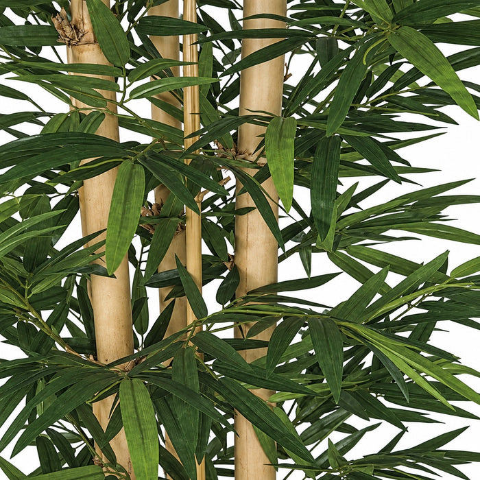 7' Thick & Thin Cane Silk Bamboo Tree w/Pot -1,664 Leaves -Green - W170300