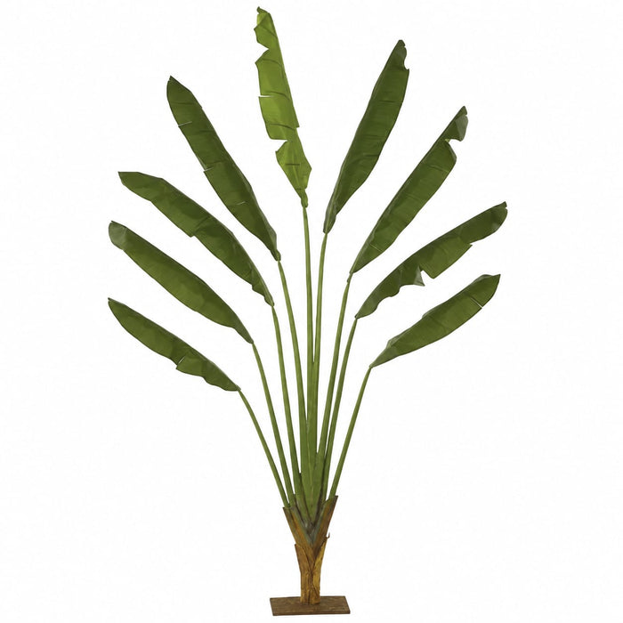 10'6" Traveler's Palm Silk Plant w/Wood Base -Green - W-2790