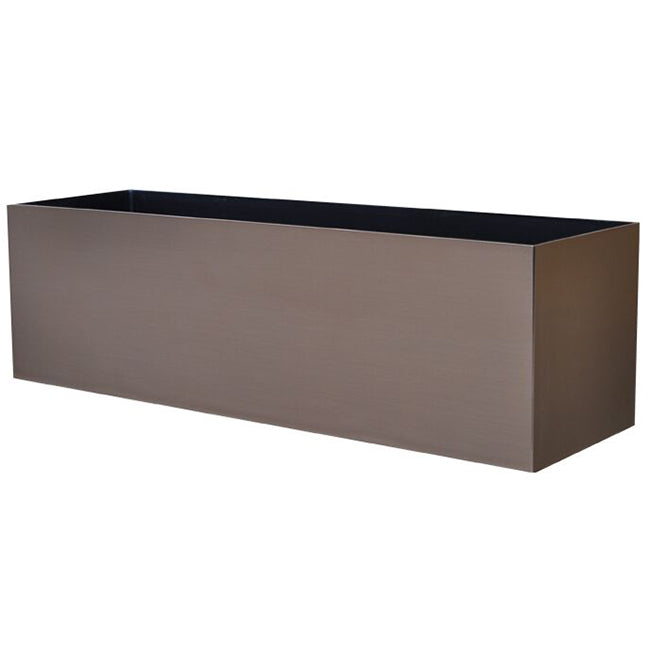 7"Hx24"W to 7"Hx30"W Vista Metallic Rectangle Planter