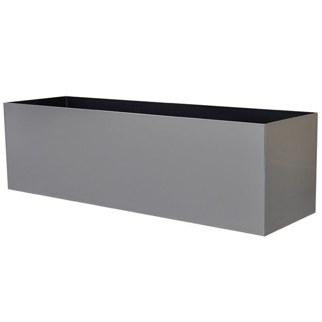 7"Hx24"W to 7"Hx30"W Vista Metallic Rectangle Planter