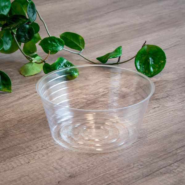 plastic planter saucer Clear Vinyl Deep Plant Saucer